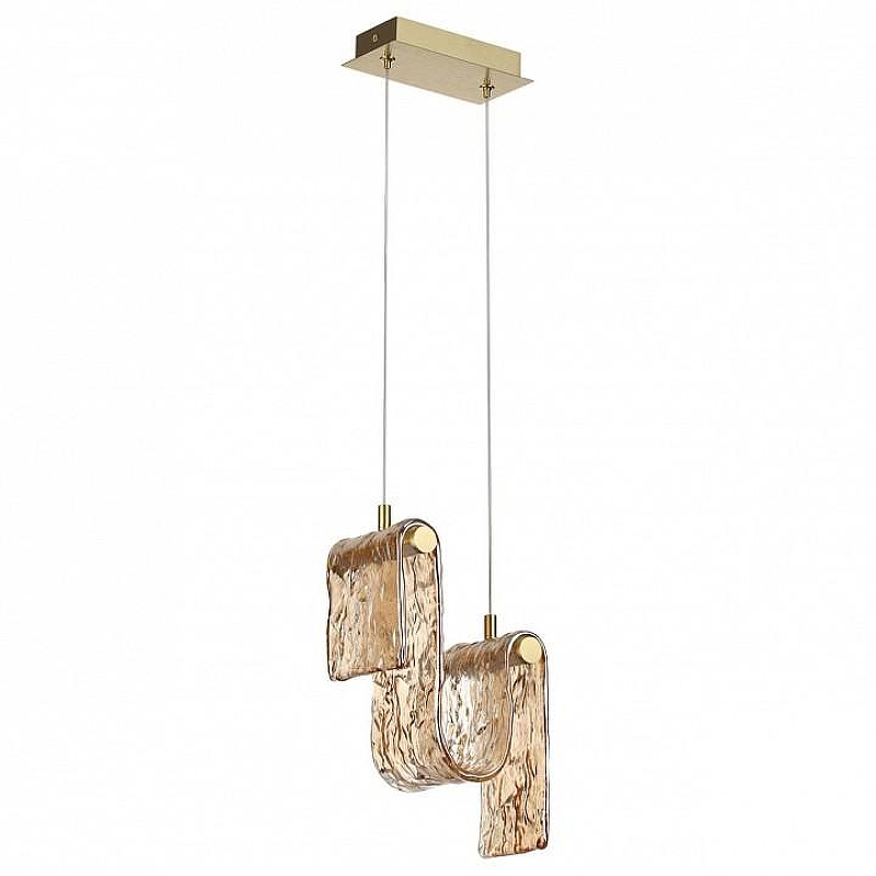 Подвесной светильник Odeon Light Flow 5105/11L цвет плафона/подвески Оранжевый, цвет арматуры Золото