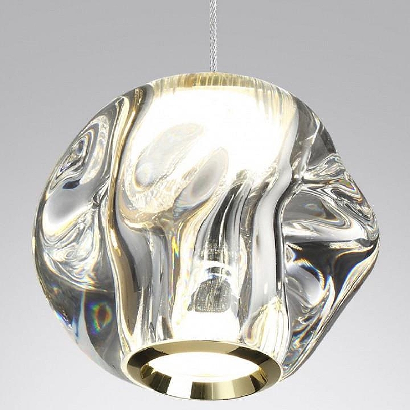 Подвесной светильник Odeon Light Jemstone 5085/5L цвет плафона/подвески Прозрачный, цвет арматуры Золото