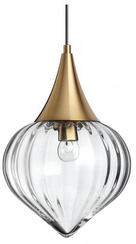 Подвесной светильник Odeon Light Kesta 4950/1 цвет плафона/подвески Прозрачный, цвет арматуры Бронза