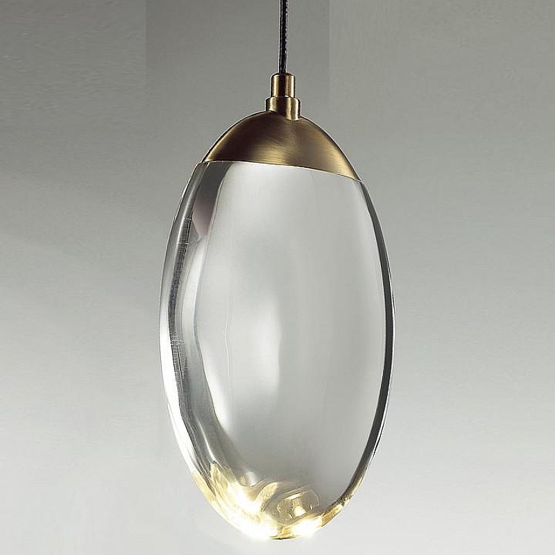 Подвесной светильник Odeon Light LOOP 7159/3L цвет плафона/подвески Прозрачный, цвет арматуры Бронза