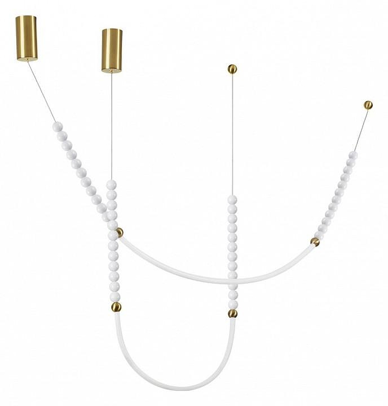 Подвесной светильник Odeon Light Monella 6639/24CL цвет плафона/подвески Белый, цвет арматуры Бронза
