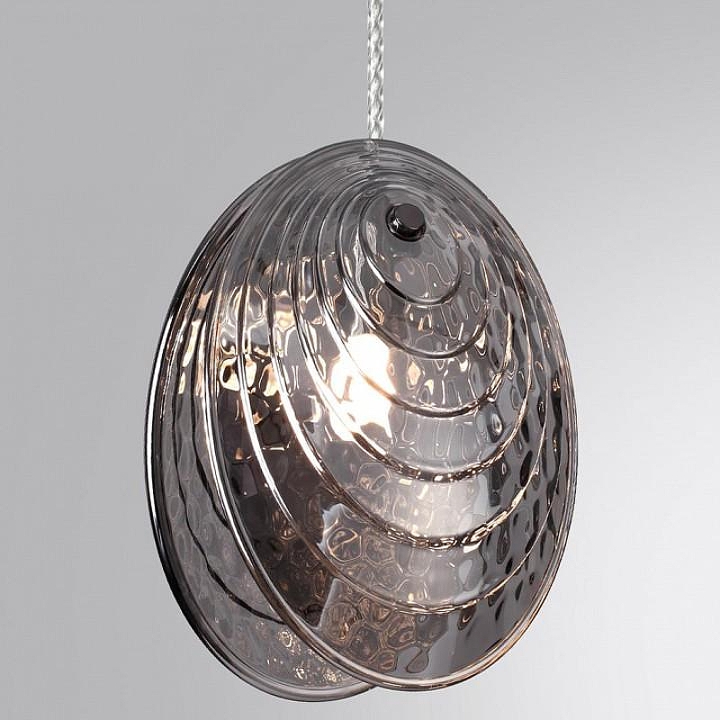 Подвесной светильник Odeon Light Mussels 5038/1 цвет плафона/подвески Светло-серый, цвет арматуры Черный