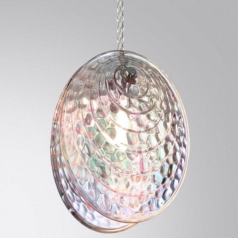 Подвесной светильник Odeon Light Mussels 5039/1 цвет плафона/подвески Перламутр, цвет арматуры Черный