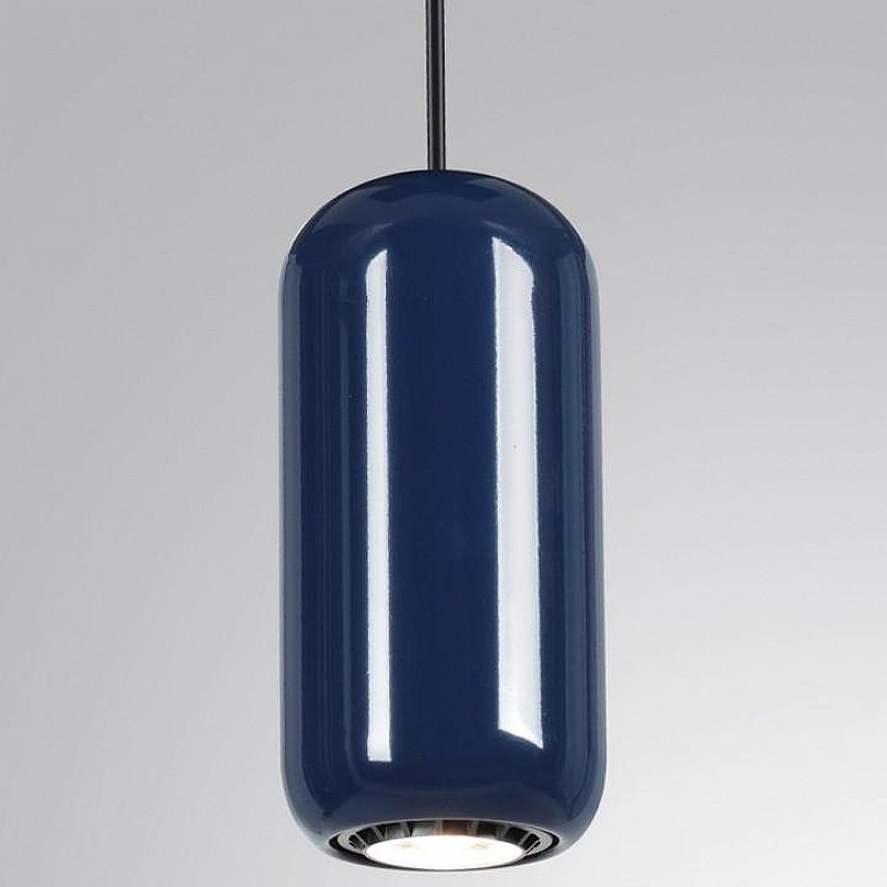 Подвесной светильник Odeon Light Ovali 5053/1E цвет плафона/подвески Синий, цвет арматуры Черный
