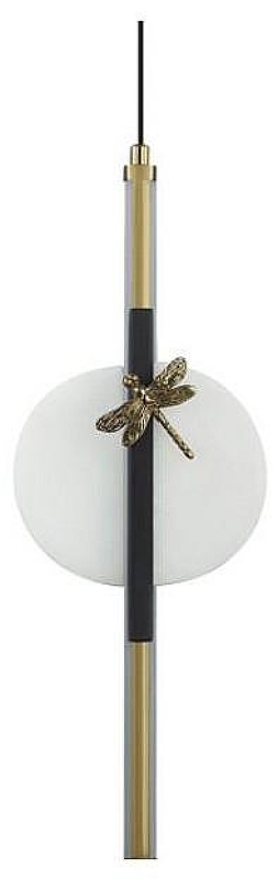 Подвесной светильник Odeon Light Strekoza 5413/12L цвет плафона/подвески Белый, Бронза, цвет арматуры Бронза, Черный