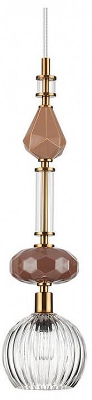 Подвесной светильник Odeon Light Terra 5414/1C цвет плафона/подвески Прозрачный, цвет арматуры Бежевый, Бронза, Терракот