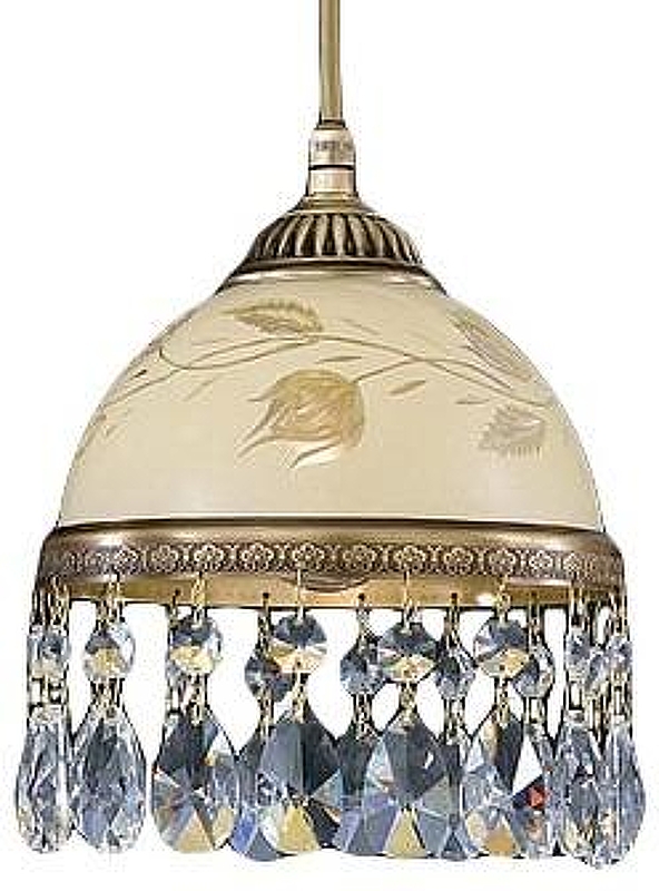 Подвесной светильник Reccagni Angelo 6206 L 6206/16 цвет плафона/подвески Бежевый, Прозрачный, цвет арматуры Бронза