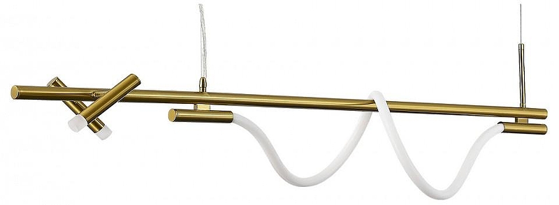 Подвесной светильник ST-Luce Marlow SL6118.303.03 цвет плафона/подвески Белый, Латунь, цвет арматуры Латунь
