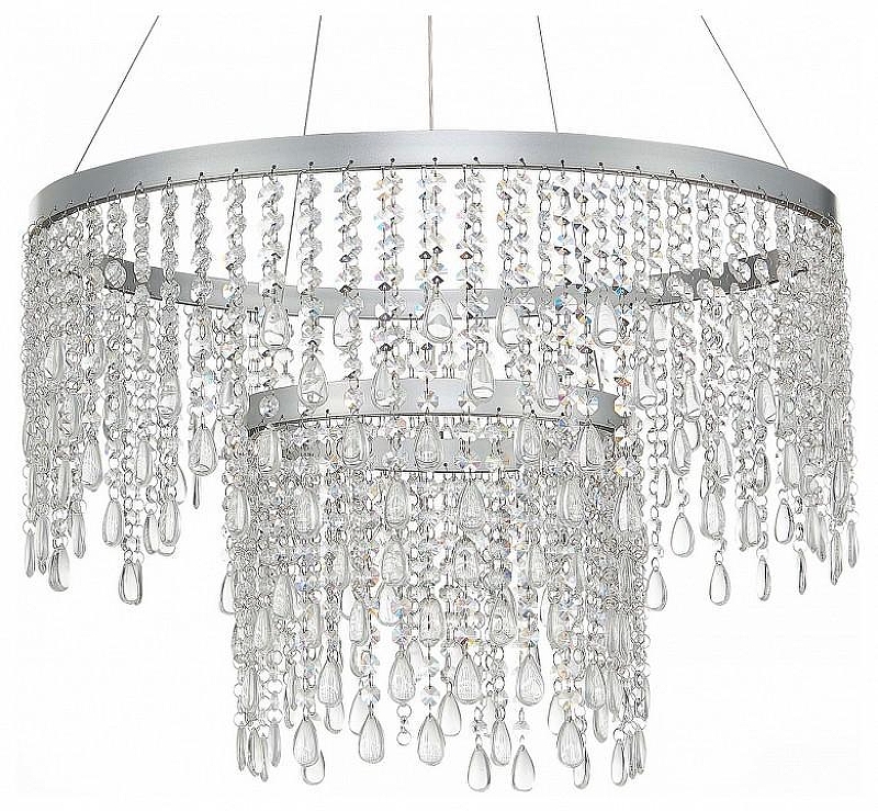 Подвесной светильник ST-Luce Vega SL6201.103.55 цвет плафона/подвески Прозрачный, цвет арматуры Серебро