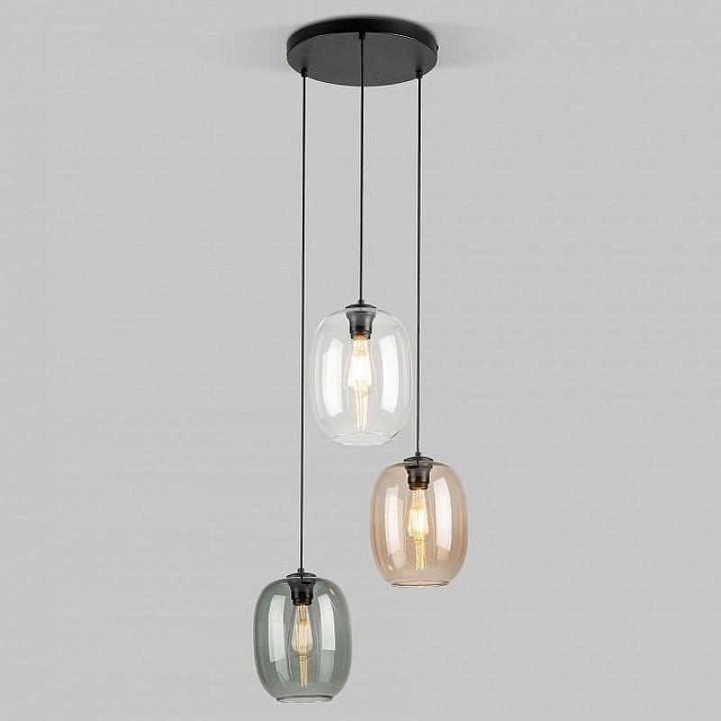 Подвесной светильник TK Lighting Elio 5973 Elio цвет плафона/подвески Бежевый, Прозрачный, Черный, цвет арматуры Черный