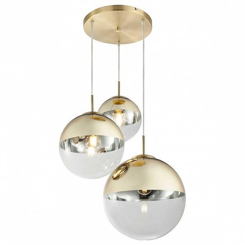 Подвесной светильник TopLight Glass TL1203H-03GD цвет плафона/подвески Прозрачный, цвет арматуры Золото