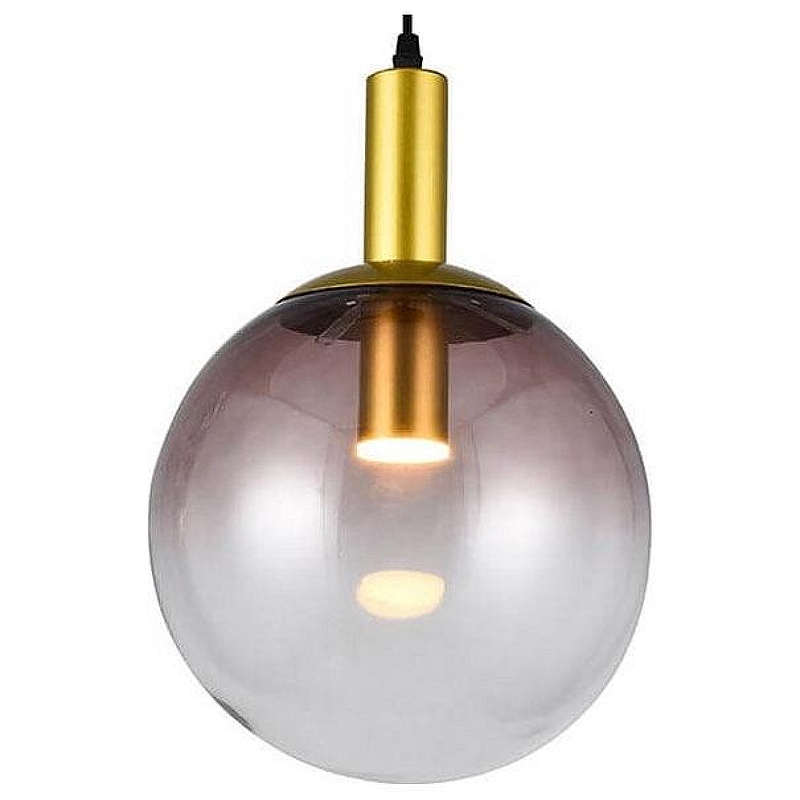 Подвесной светильник TopLight Gwendolyn TL1217H-01GD цвет плафона/подвески Янтарный, цвет арматуры Золото, Черный