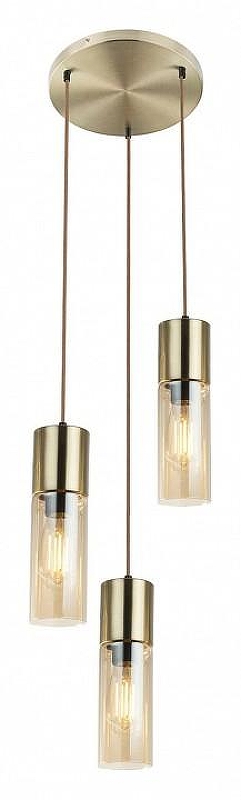 Подвесной светильник TopLight Ilene TL1628H-03GD цвет плафона/подвески Янтарный, цвет арматуры Латунь