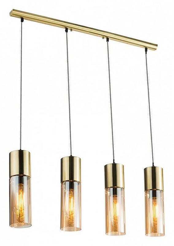 Подвесной светильник TopLight Ilene TL1628H-04GD цвет плафона/подвески Янтарный, цвет арматуры Золото