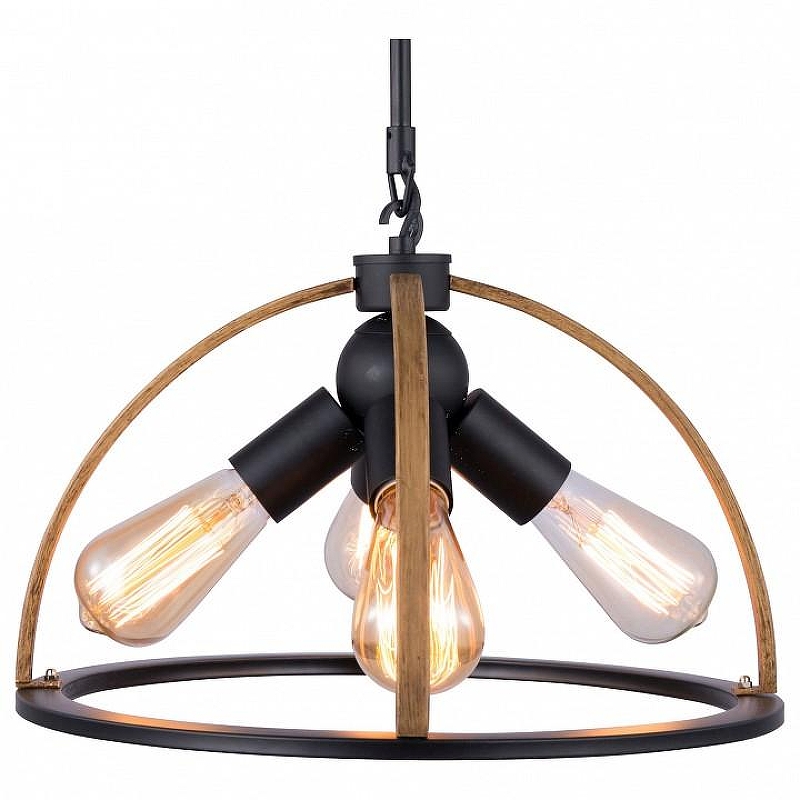 Подвесной светильник TopLight Jasmin TL1179H-04BK цвет плафона/подвески Коричневый, Черный, цвет арматуры Черный