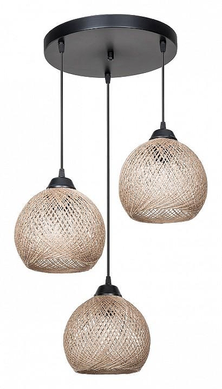 Подвесной светильник TopLight Lizbeth TL1612R-03BG цвет плафона/подвески Коричневый, цвет арматуры Коричневый