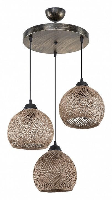 Подвесной светильник TopLight Lizbeth TL1612R-03DB цвет плафона/подвески Коричневый, цвет арматуры Черный