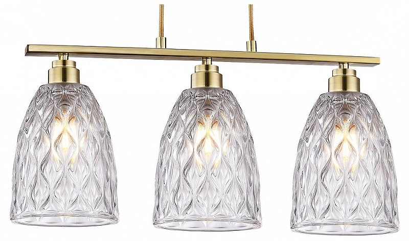 Подвесной светильник TopLight Pearle TL5362H-3 цвет плафона/подвески Прозрачный, цвет арматуры Золото