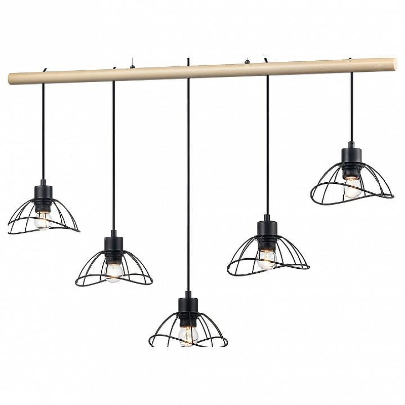 Подвесной светильник Vele Luce Formula VL6482P05 цвет плафона/подвески Черный, цвет арматуры Черный