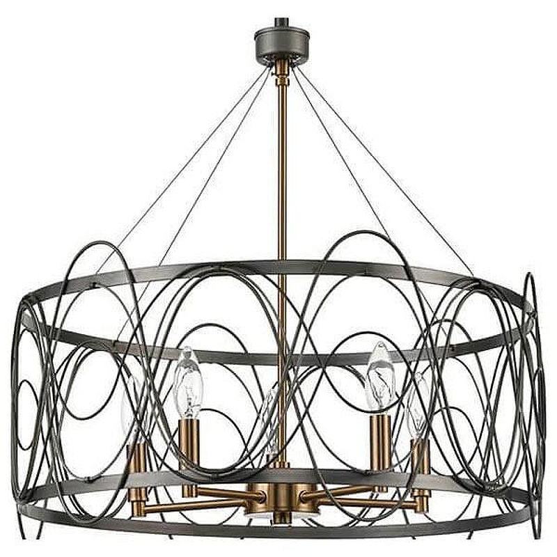Подвесной светильник Vele Luce Stradivario VL4104P05 цвет плафона/подвески Никель, цвет арматуры Никель