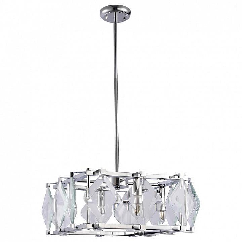 Подвесной светильник Vele Luce Vittoria VL3053L04 цвет плафона/подвески Прозрачный, цвет арматуры Хром