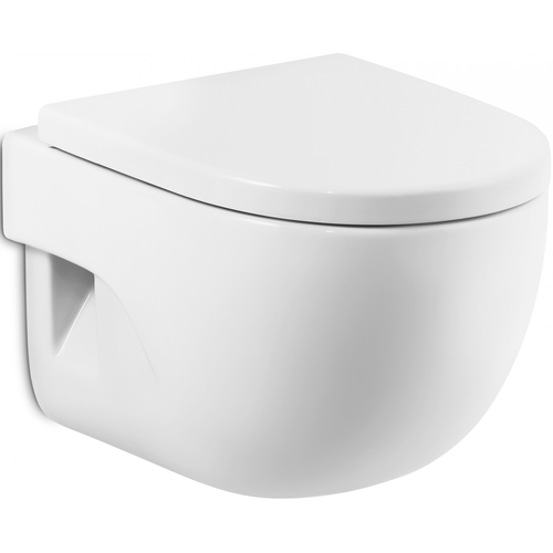 Подвесной унитаз Roca Meridian-N Compact 7346248000 укороченный сиденье 8012AB004