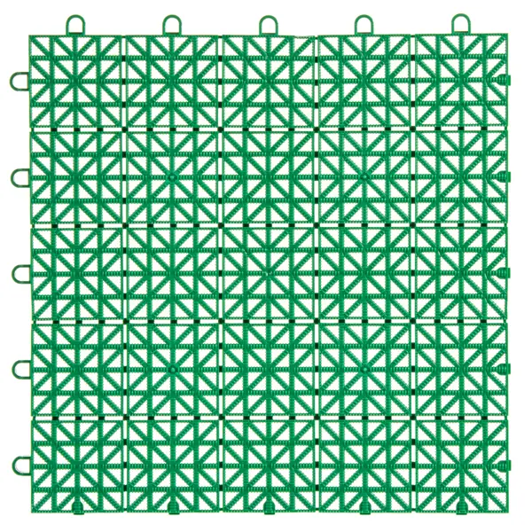 Покрытие садовое из ЭКО-пластика, 34x34 см, цвет зелёный/терракот, 9 шт.