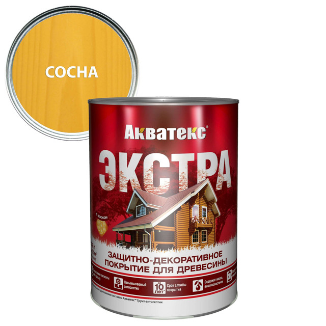 покрытие текстурное АКВАТЕКС Экстра 0,8 л сосна, арт.18160