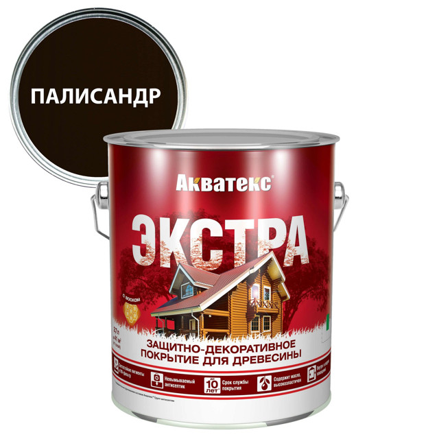покрытие текстурное АКВАТЕКС Экстра 2,7 л палисандр, арт.18172
