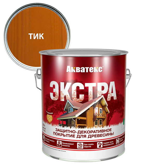 покрытие текстурное АКВАТЕКС Экстра 2,7 л тик, арт.18175