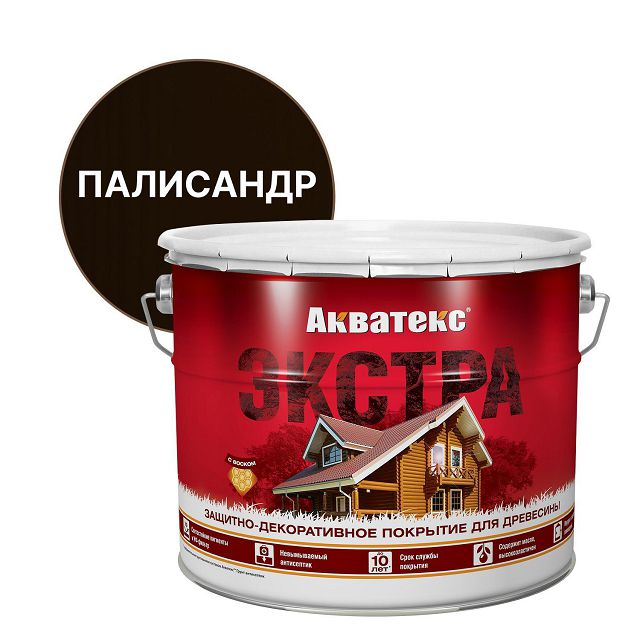 покрытие текстурное АКВАТЕКС Экстра 9 л палисандр, арт.18186