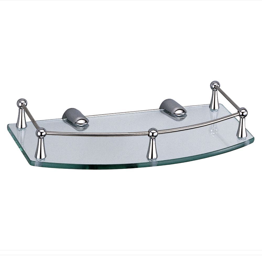 Полка для ванной WasserKraft 160х260х50 мм стекло/металл хром (K-588)