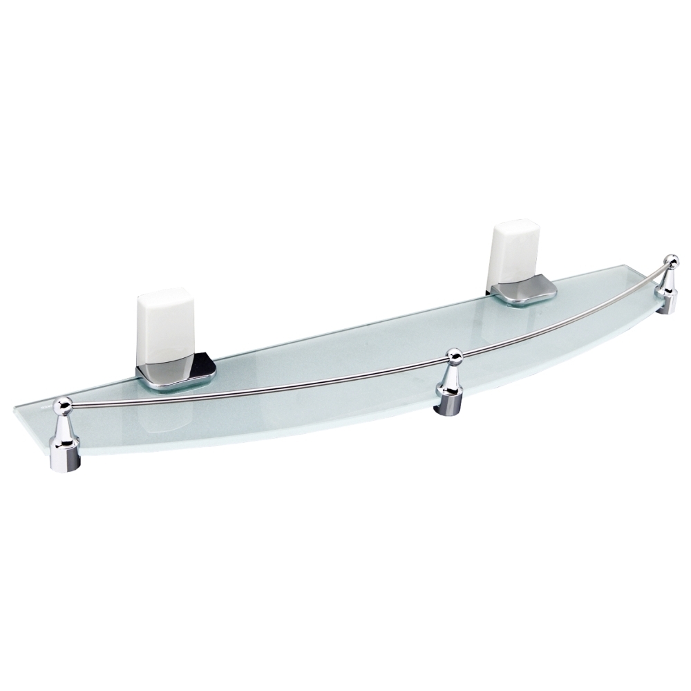Полка для ванной WasserKraft Leine K-5000 White 125х500х70 мм стекло/металл хром/белая (K-5044W)