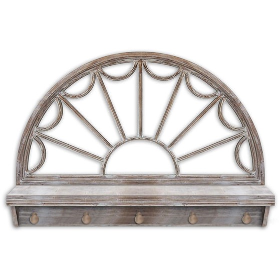 Полка настенная Glasar коричневая 60x15x45 см