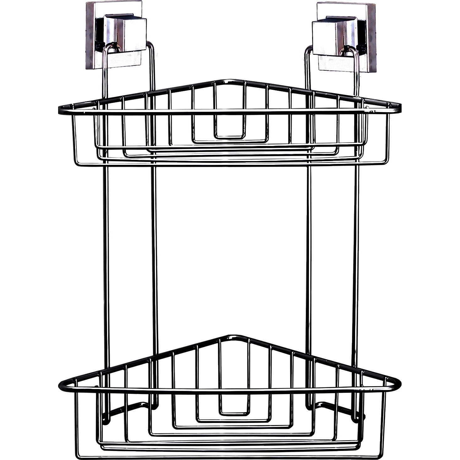 Полка угловая Teknotel 2 яруса хром 21x21x39 см