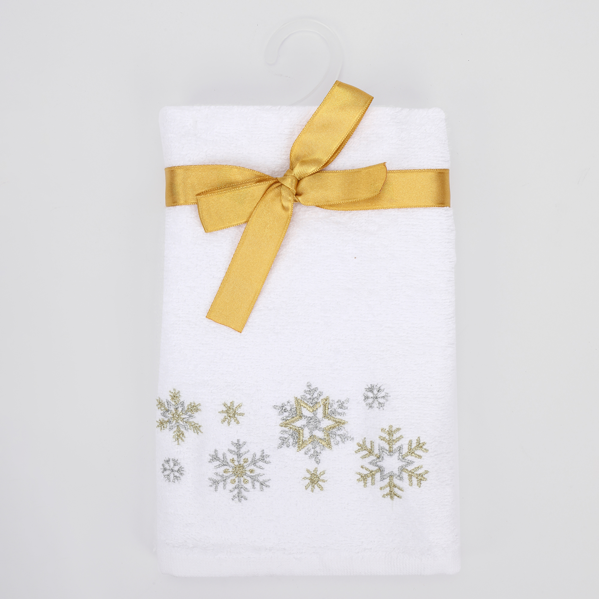 Полотенце Erteks X-mas снежинки белый 40х70 см