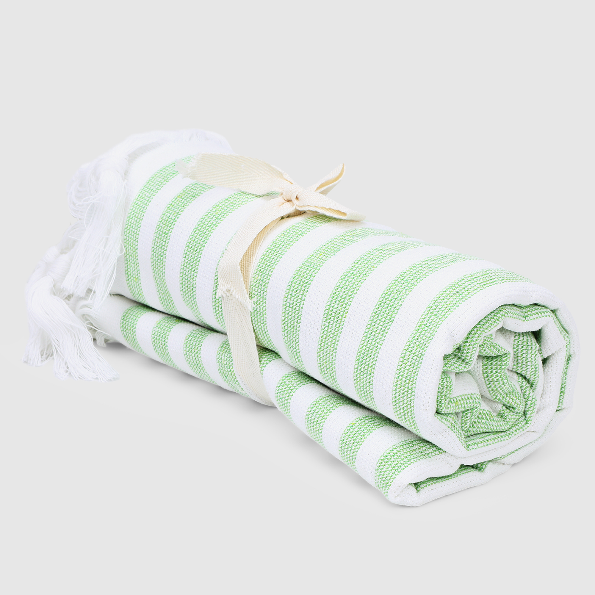 Полотенце Homelines textiles stripes зеленый 90х170 см