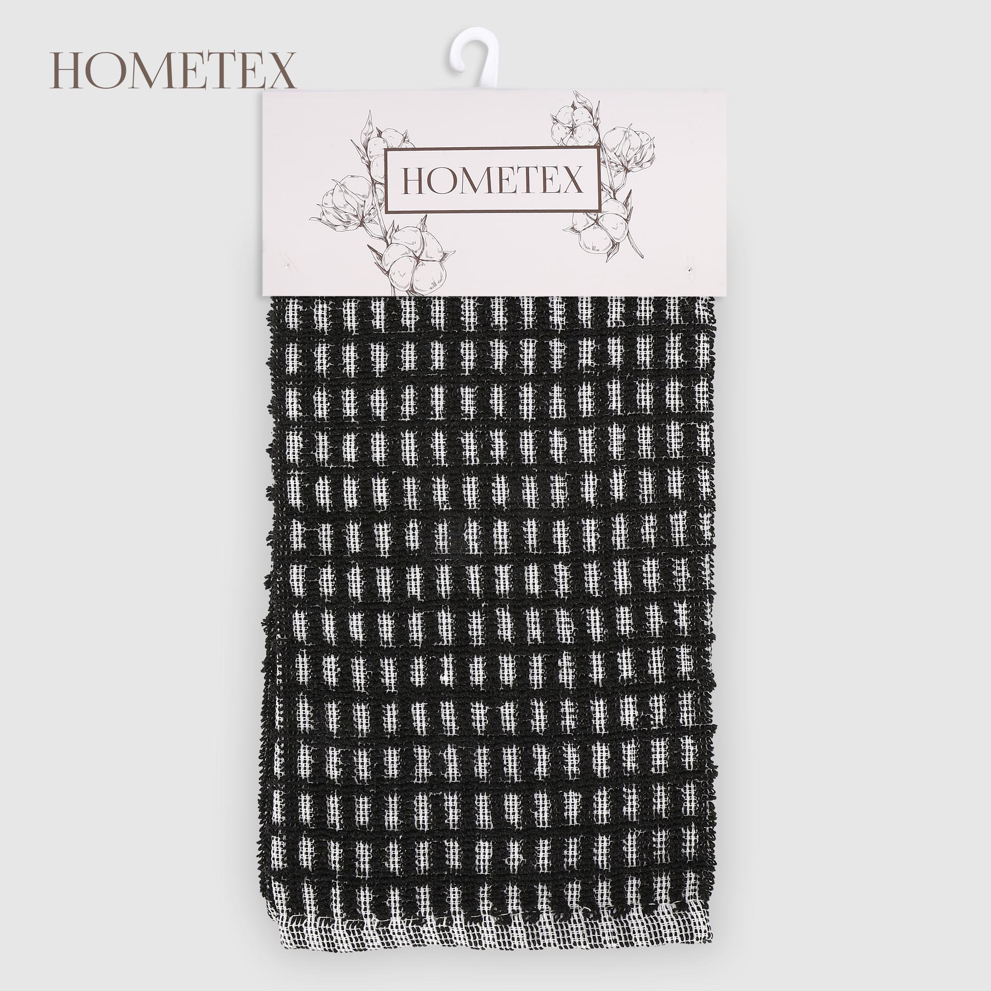 Полотенце Hometex клетка черная 40х60 см
