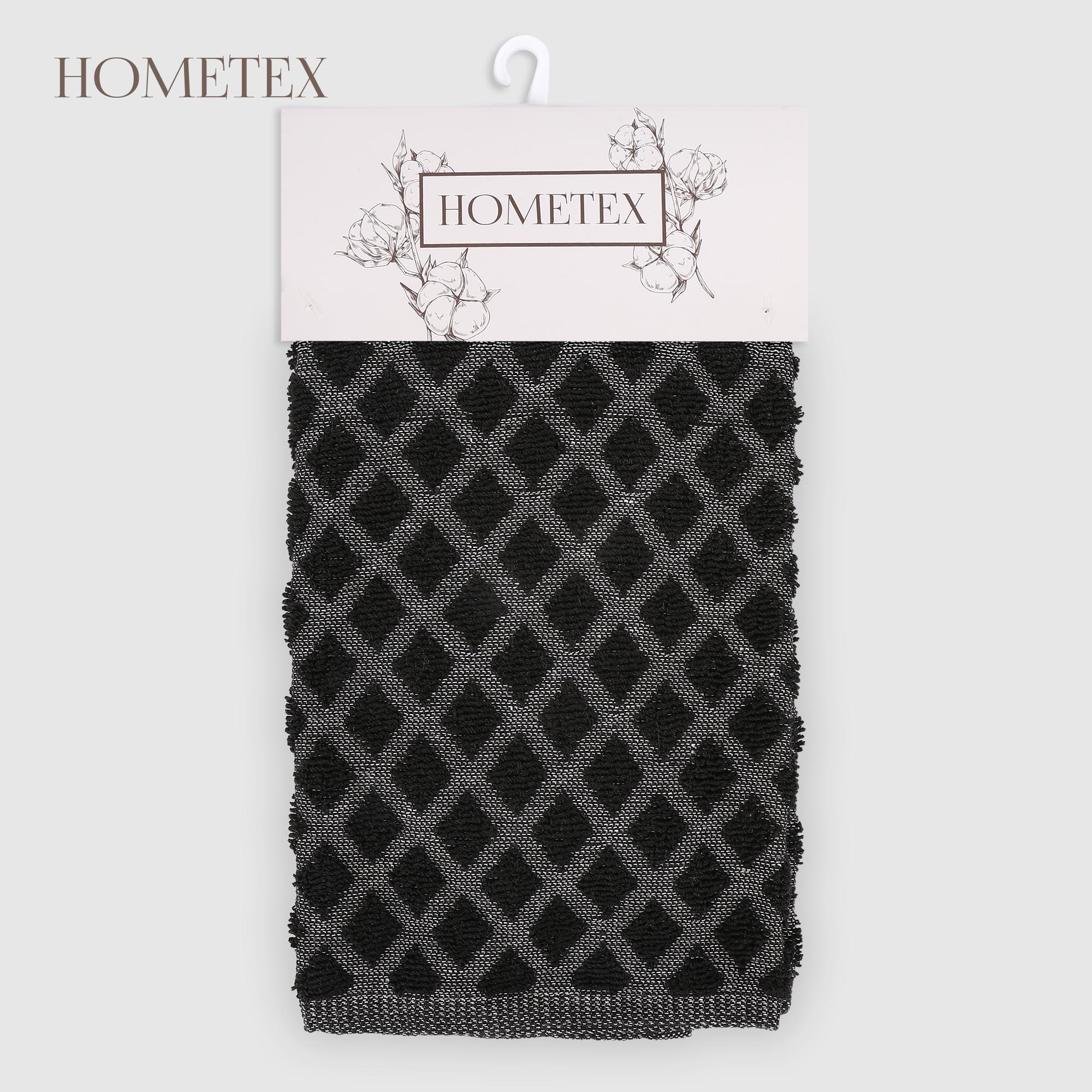 Полотенце Hometex ромбы черная 40х60 см