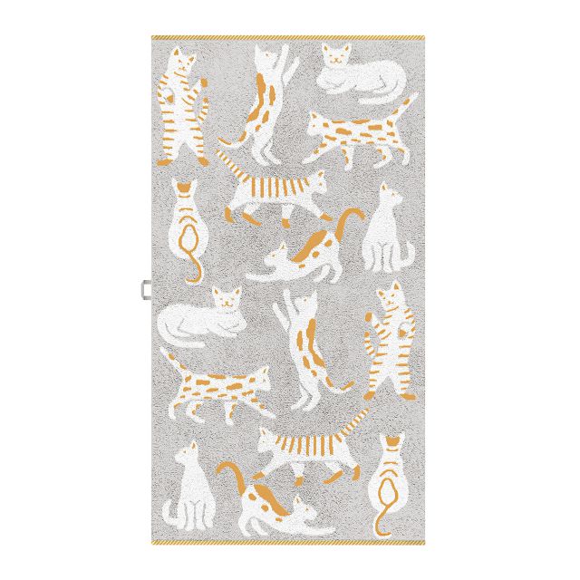 полотенце махр. CLEANELLY Котики 70х130см оранжевое, арт.ПЦ-2602-7316,3