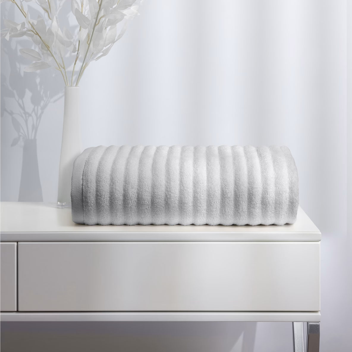 Полотенце Soft Silver 100х150 см Wave Tactile Благородное серебро