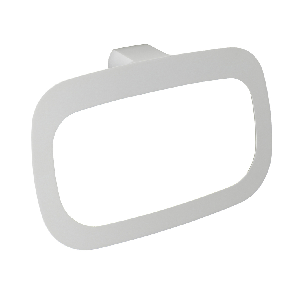 Полотенцедержатель кольцо WasserKraft Kammel K-8300 White d230 мм на шуруп металл белый (K-8360W)