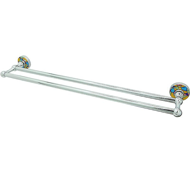 Полотенцедержатель WasserKRAFT Diemel K-2240 двойной цвет Хром