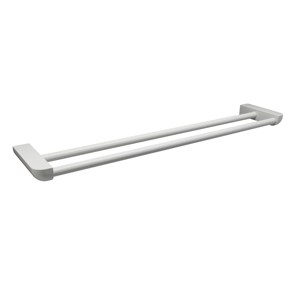 Полотенцедержатель WasserKraft Kammel K-8300 White 655 мм двойной на шуруп металл белый (K-8340W)