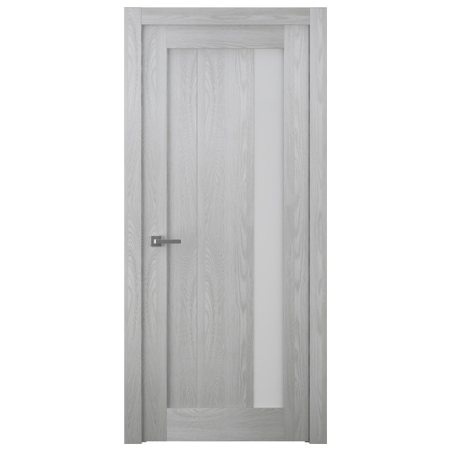 полотно дверное BELWOODDOORS Челси-2 Ясень рибейра стекло 200х70см