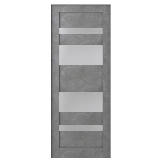 полотно дверное со стеклом Belwooddoors Мирелла 800х2000мм серая