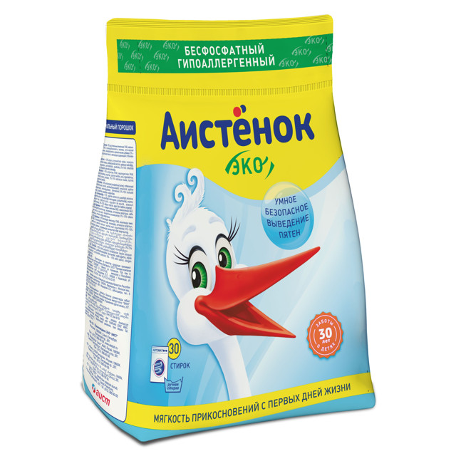 порошок стиральный АИСТЕНОК Эко гипоаллергенный детский 2,4кг