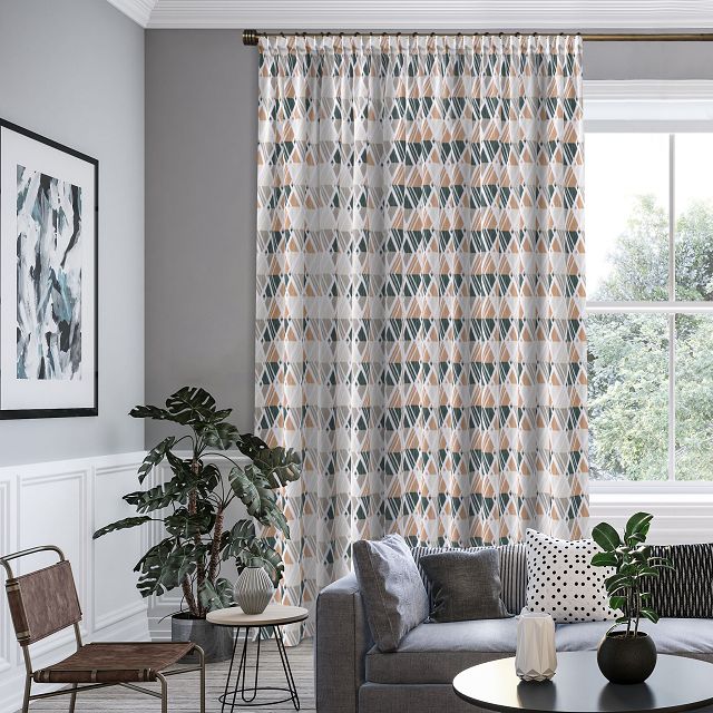 портьера Pikamo Геометрия 200х280 см, коричневая