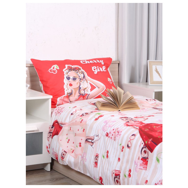 постельное белье 1,5сп MONA LIZA Детское/Kids Вишенка/Cherry сатин 1 нав.48х70см, арт.531014/11