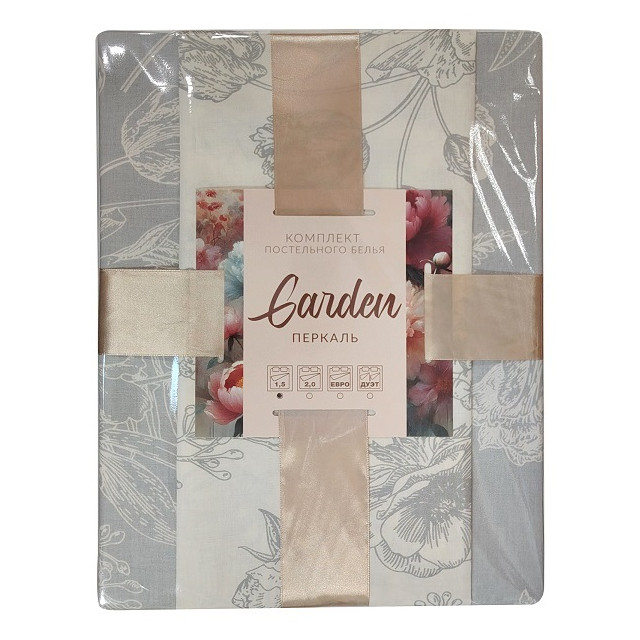 постельное белье евро Garden перкаль 2 нав.50х70см, арт.GardenЕВРО_344